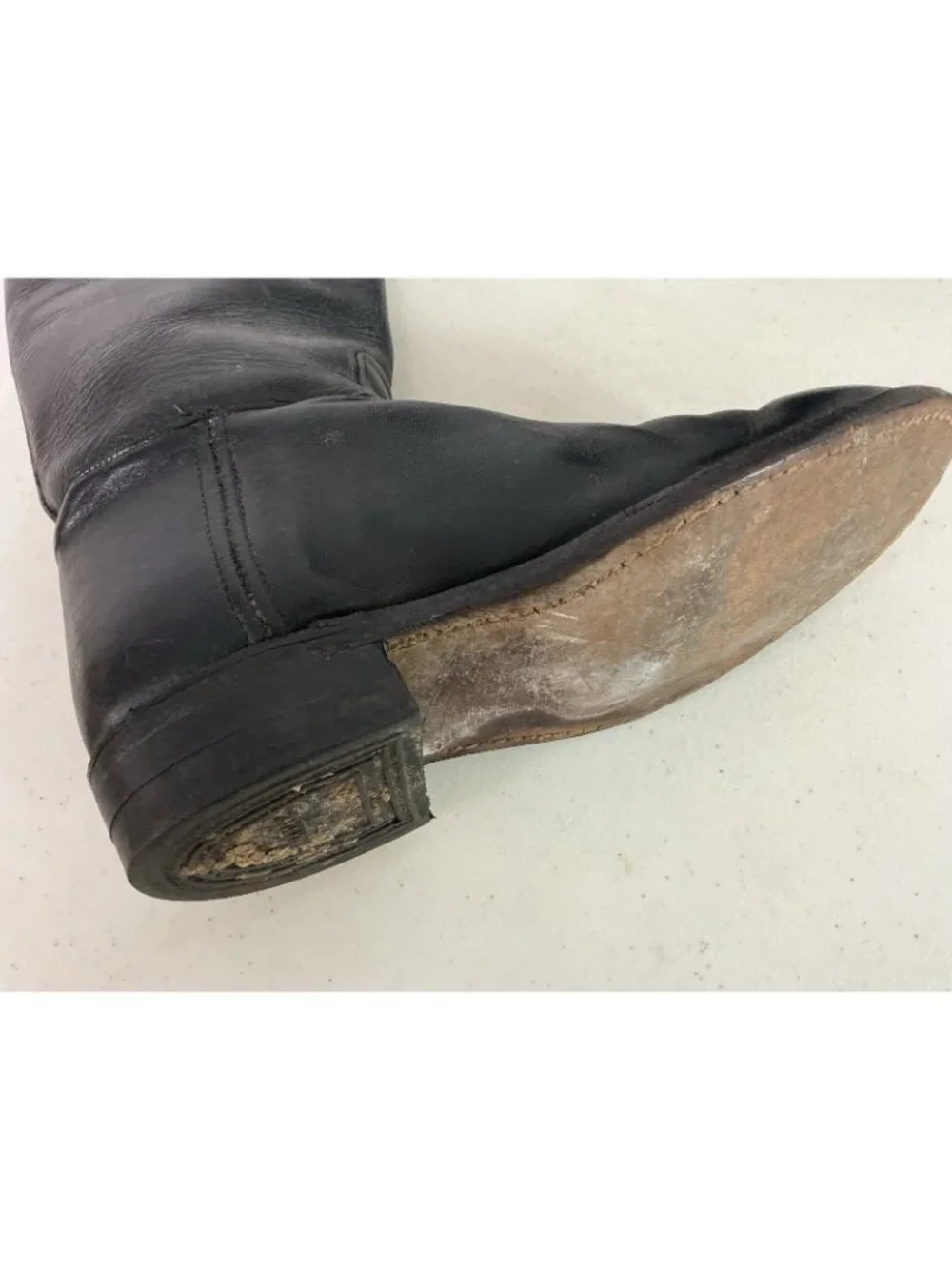 Tall Black Leather Riding Boots Equestrian Womens 6